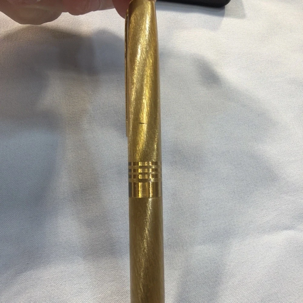Paper Mate Pen Double Heart • Gold Tone • Gold Tone Pencil With Eraser